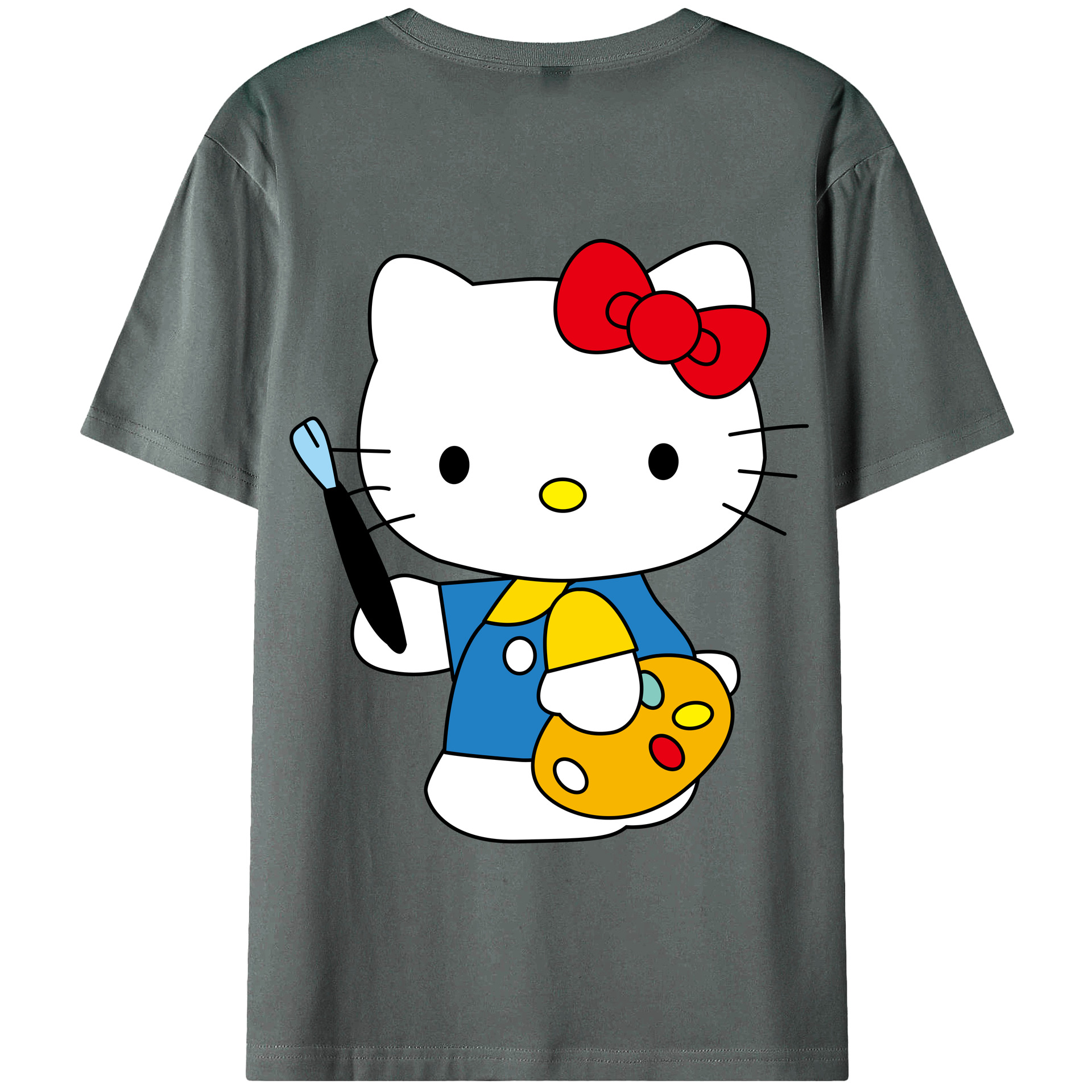 （画像用） Hello Kitty ハローキティ 綿100％半袖Tシャツ（背面プリント）